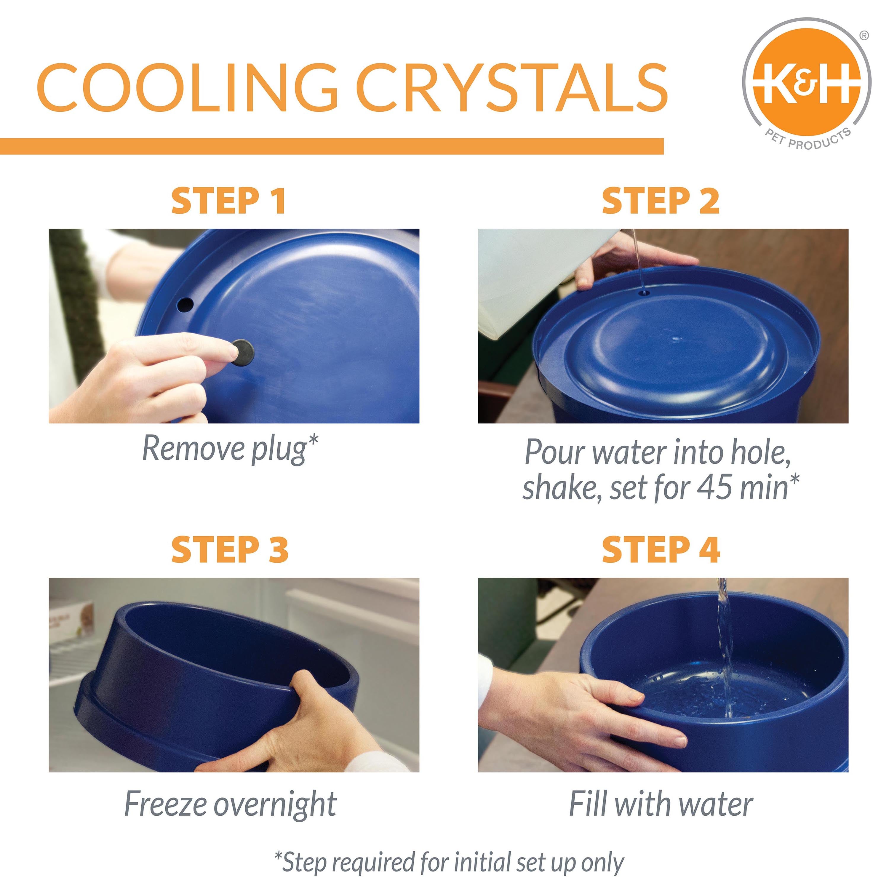 K&H Coolin' Bowl - Cooling Water Bowl for Pets