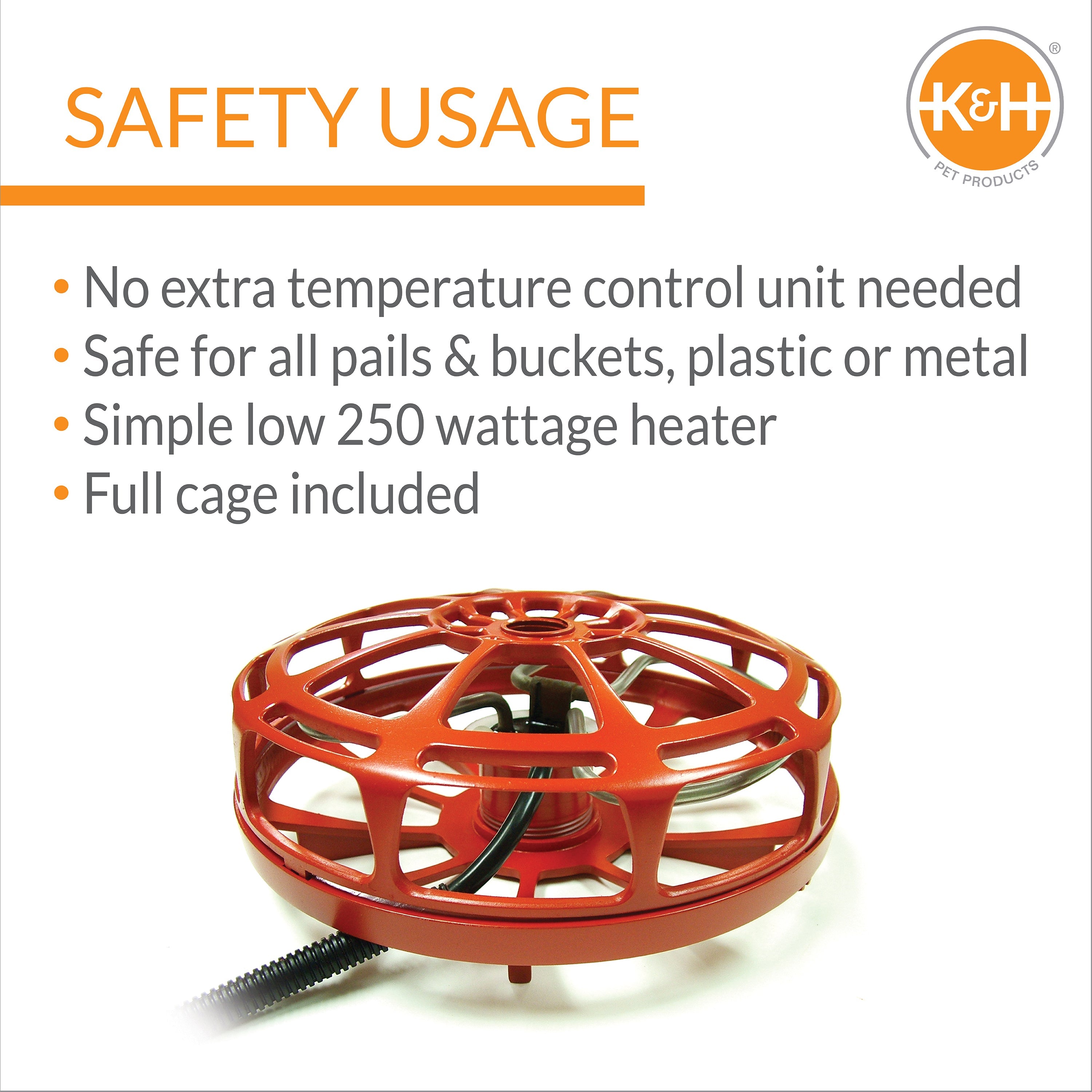 K&H Ultimate Bucket Heater with Cord Clip