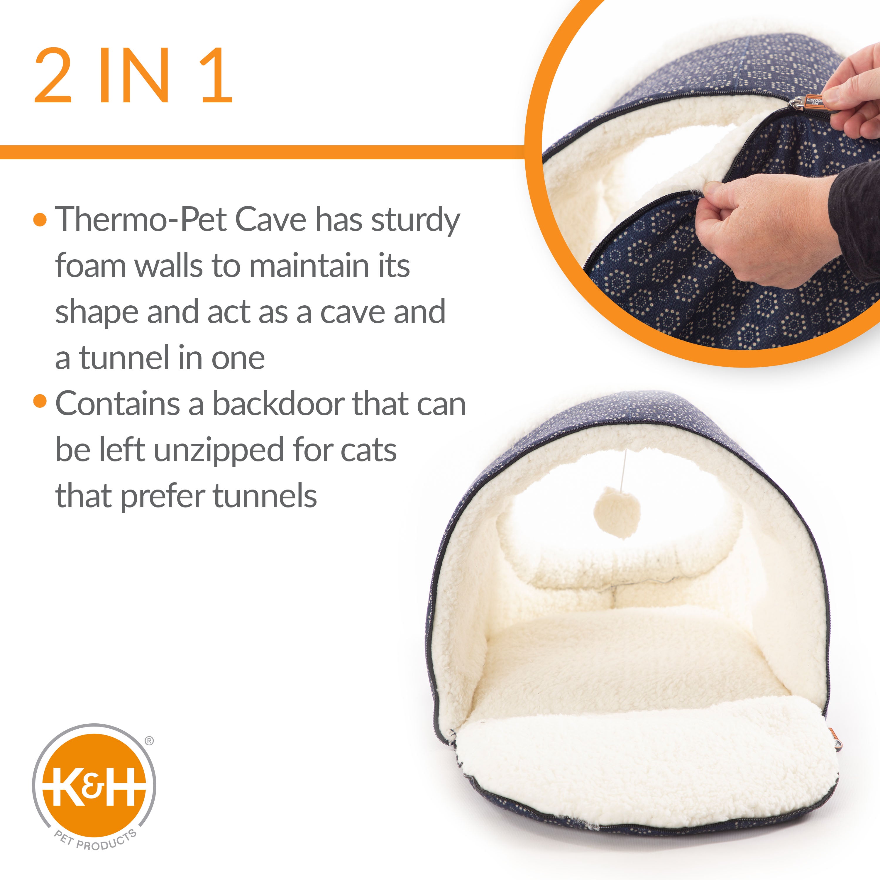 K&H Thermo-Pet Cave Heated Cat Bed