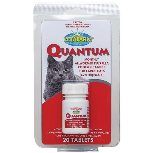Quantum Tablets - Worm & Flea Control for Cats